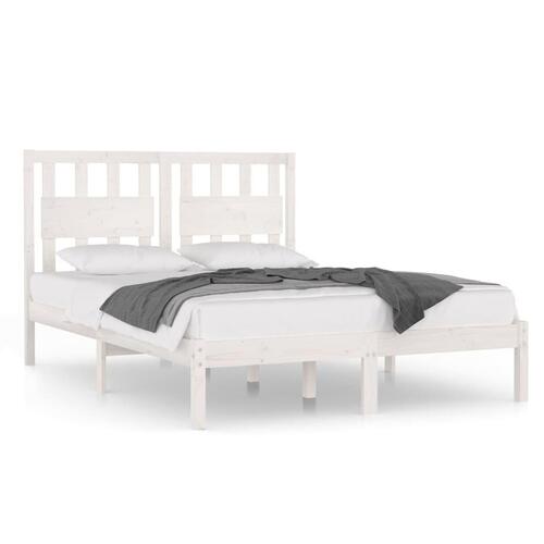 Sengestel 120x190 cm Small Double massivt fyrretræ hvid