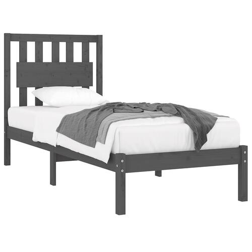 Sengeramme 100x200 cm massivt fyrretræ grå