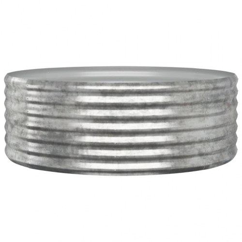 Plantekasse 100x100x36 cm galvaniseret stål sølvfarvet