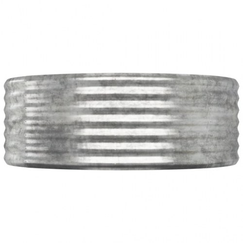 Plantekasse 100x100x36 cm galvaniseret stål sølvfarvet