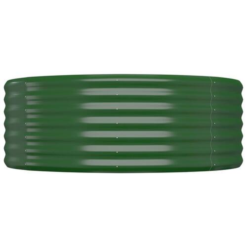 Plantekasse 175x100x36 cm pulverlakeret stål grøn