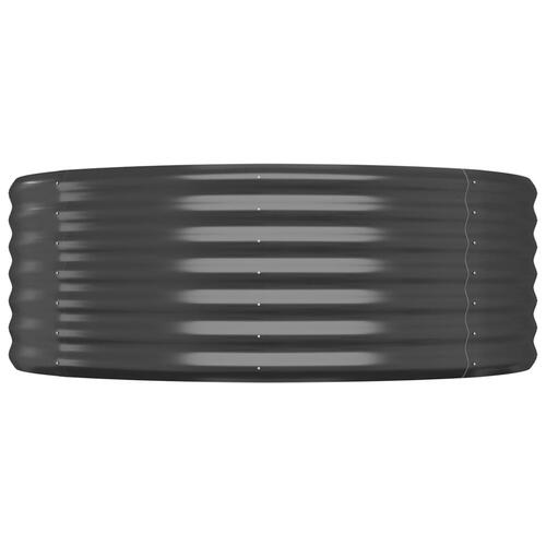 Plantekasse 175x100x36 cm pulverlakeret stål antracitgrå
