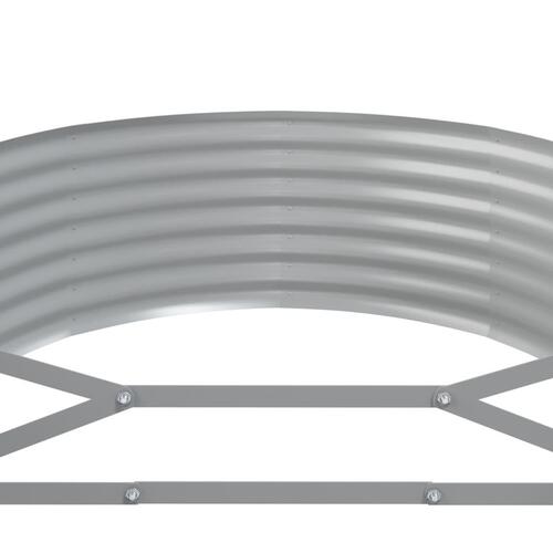 Plantekasse 249x100x36 cm pulverlakeret stål brun