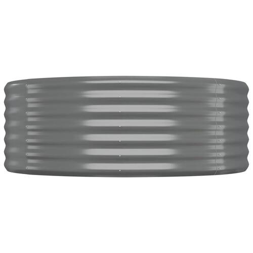 Plantekasse 507x100x36 cm pulverlakeret stål grå