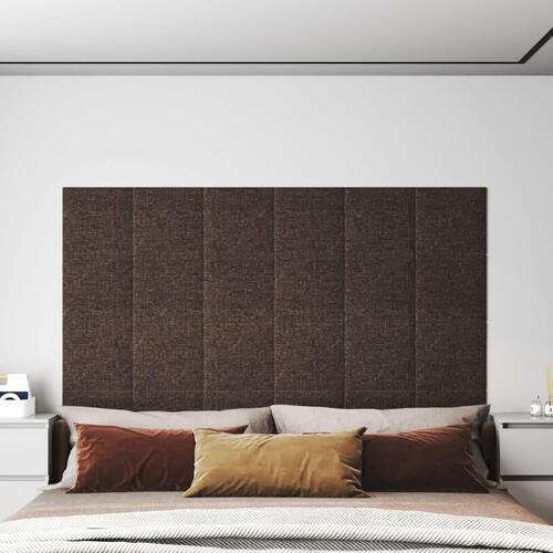 Vægpaneler 12 stk. 30x30 cm 1,08 m² stof gråbrun
