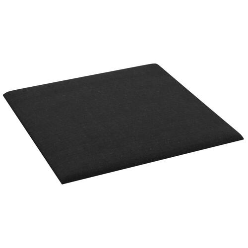 Vægpaneler 12 stk. 30x30 cm 1,08 m² stof sort