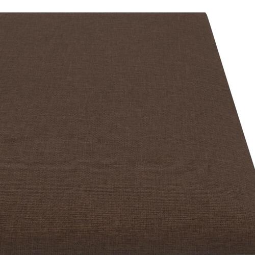 Vægpaneler 12 stk. 60x15 cm 1,08 m² stof brun