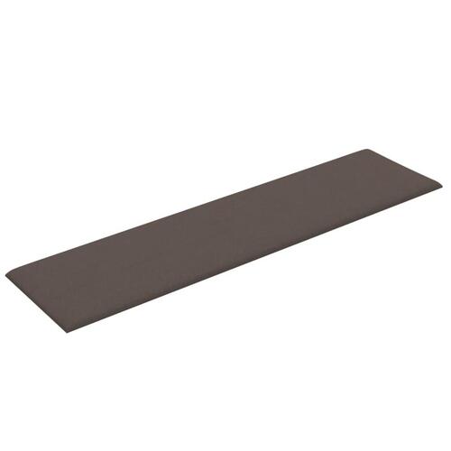 Vægpaneler 12 stk. 60x15 cm 1,08 m² stof gråbrun