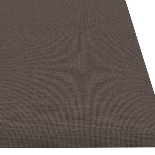 Vægpaneler 12 stk. 60x15 cm 1,08 m² stof gråbrun