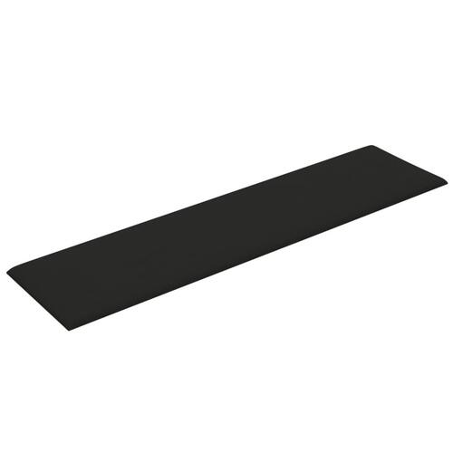 Vægpaneler 12 stk. 60x15 cm 0,54 m² stof sort