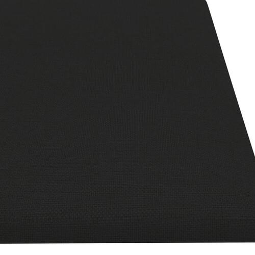 Vægpaneler 12 stk. 60x15 cm 0,54 m² stof sort