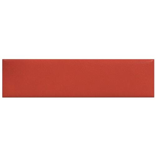 Vægpaneler 12 stk. 60x15 cm 1,08 m² kunstlæder rød