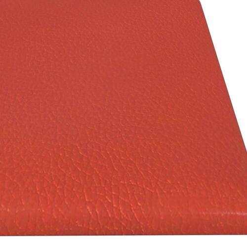 Vægpaneler 12 stk. 60x15 cm 1,08 m² kunstlæder rød