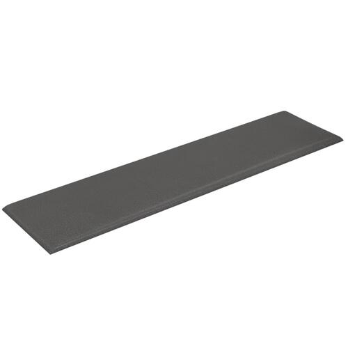 Vægpaneler 12 stk. 60x15 cm 1,08 m² kunstlæder grå