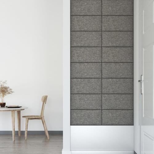Vægpaneler 12 stk. 60x30 cm 2,16 m² stof lysegrå