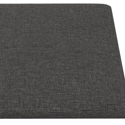 Vægpaneler 12 stk. 60x30 cm 2,16 m² stof mørkegrå