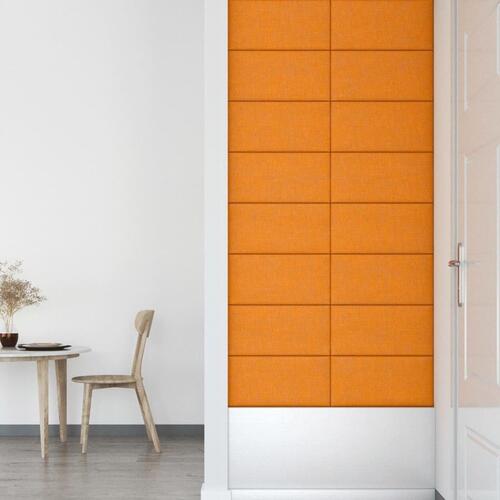 Vægpaneler 12 stk. 60x30 cm 2,16 m² stof lysegul