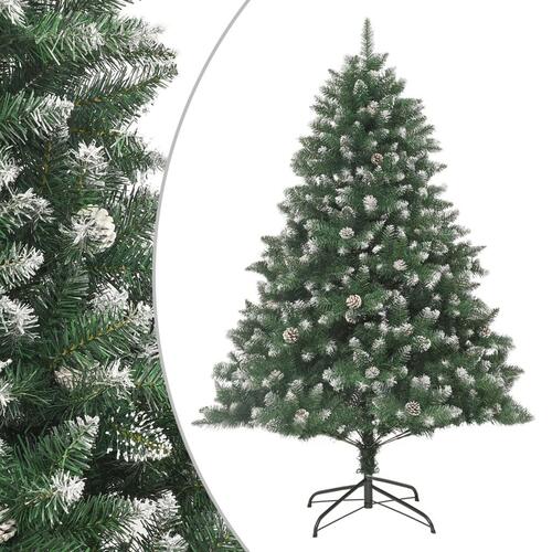 Kunstigt juletræ med juletræsfod 180 cm PVC