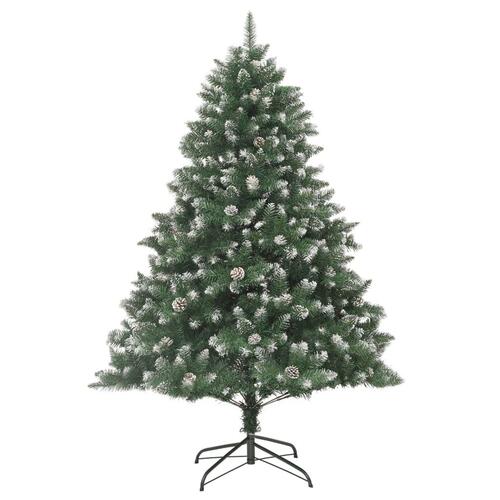 Kunstigt juletræ med juletræsfod 180 cm PVC