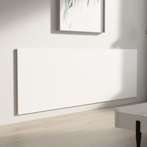 Væghængt sengegærde 240x1,5x80 cm konstrueret træ hvid