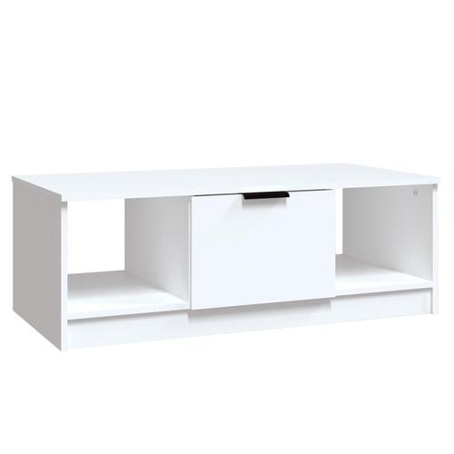 Sofabord 102x50x36 cm konstrueret træ hvid