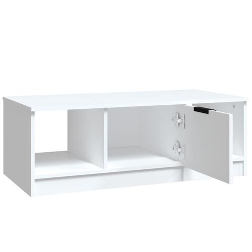Sofabord 102x50x36 cm konstrueret træ hvid