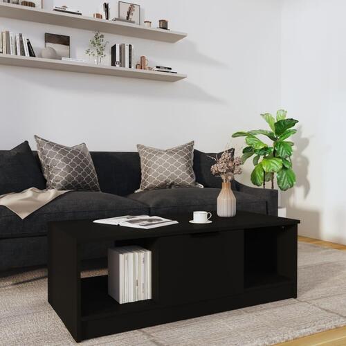 Sofabord 102x50x36 cm konstrueret træ sort