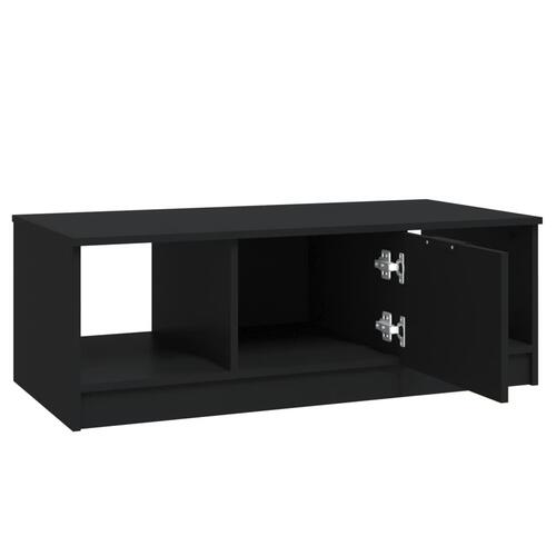 Sofabord 102x50x36 cm konstrueret træ sort
