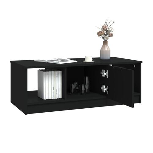 Sofabord 102x50x36 cm konstrueret træ sort