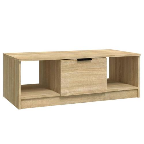 Sofabord 102x50x36 cm konstrueret træ sonoma-eg