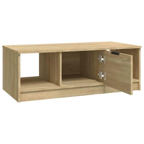 Sofabord 102x50x36 cm konstrueret træ sonoma-eg
