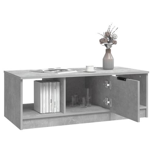 Sofabord 102x50x36 cm konstrueret træ betongrå