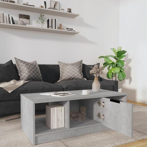 Sofabord 102x50x36 cm konstrueret træ betongrå