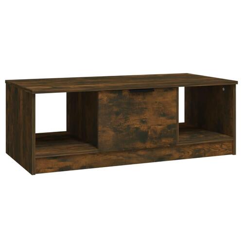 Sofabord 102x50x36 cm konstrueret træ røget egetræsfarve