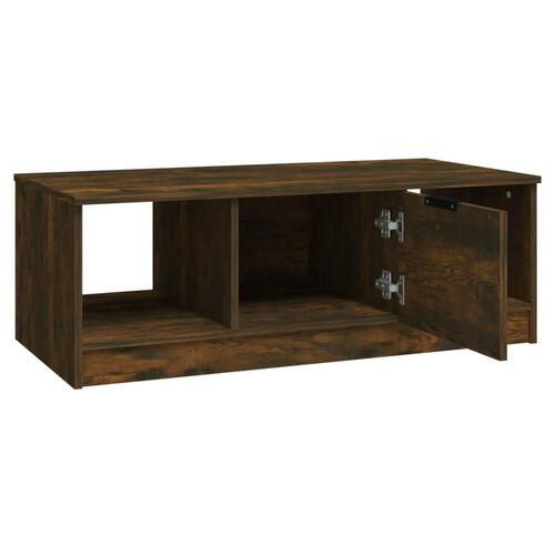 Sofabord 102x50x36 cm konstrueret træ røget egetræsfarve