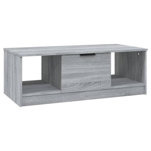 Sofabord 102x50x36 cm konstrueret træ grå sonoma-eg
