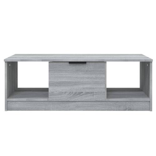 Sofabord 102x50x36 cm konstrueret træ grå sonoma-eg