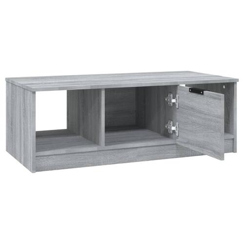 Sofabord 102x50x36 cm konstrueret træ grå sonoma-eg