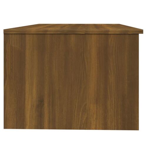 Sofabord 102x50x36 cm konstrueret træ brun egetræsfarve