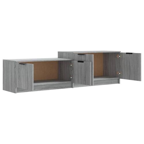 Tv-bord 158,5x36x45 cm konstrueret træ grå sonoma-eg