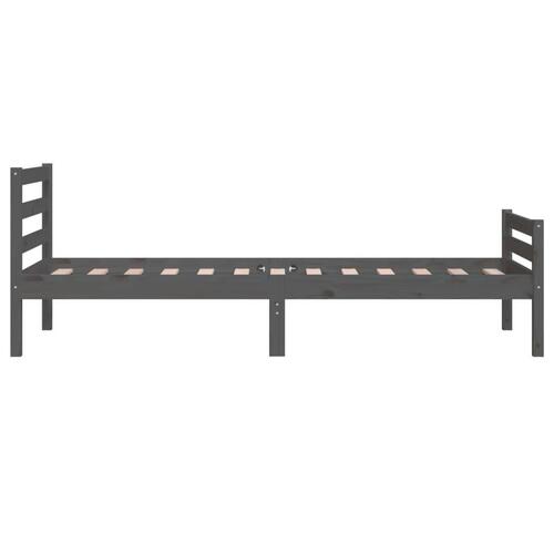 Sengeramme 100x200 cm massivt træ grå