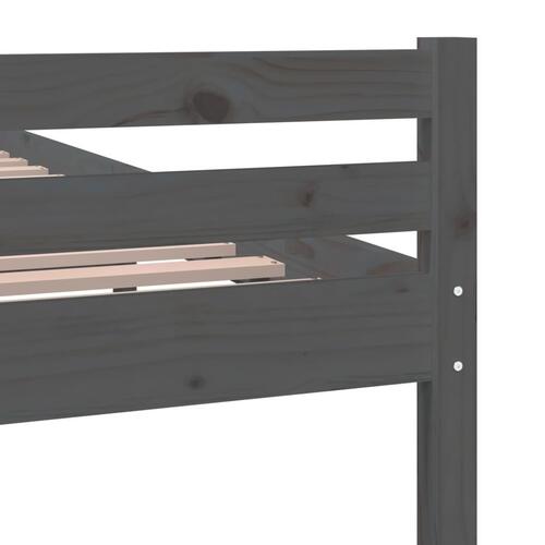 Sengeramme 100x200 cm massivt træ grå