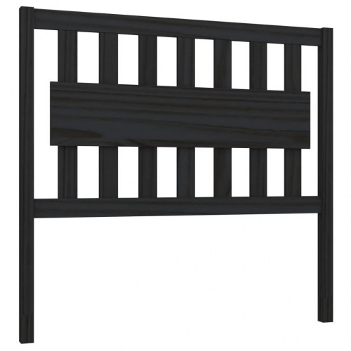 Sengegærde 105,5x4x100 cm massivt fyrretræ sort
