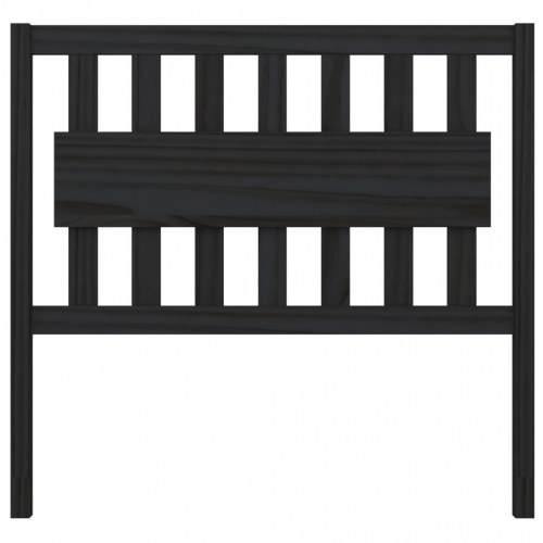 Sengegærde 105,5x4x100 cm massivt fyrretræ sort
