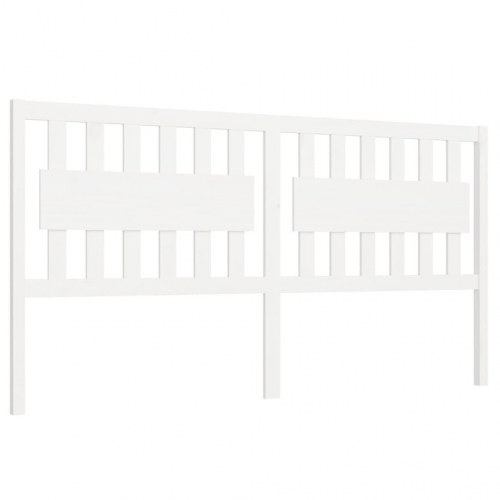 Sengegavl 125,5 × 4 × 100 cm i massivt fyrretræ - hvid