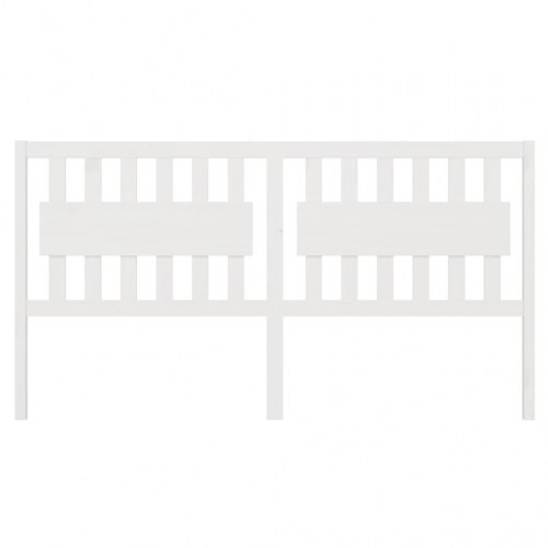 Sengegavl 125,5 × 4 × 100 cm i massivt fyrretræ - hvid