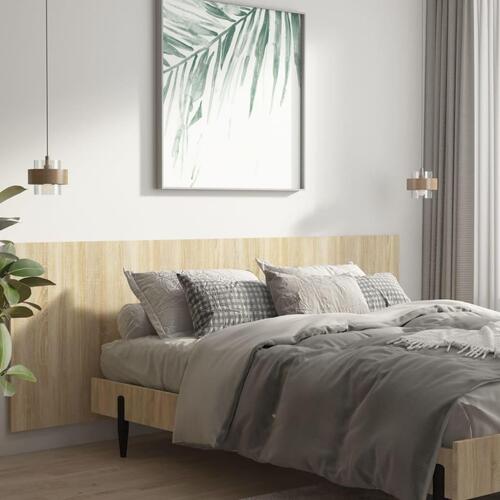 Sengegærde 240x1,5x80 cm konstrueret træ sonoma-eg