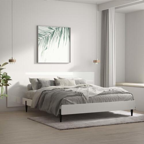 Sengegærde 240x1,5x80 cm konstrueret træ hvid højglans