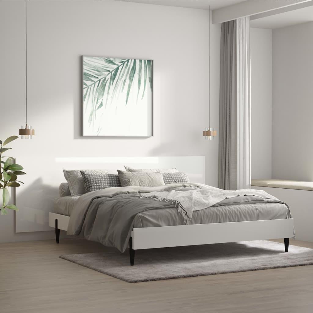 Sengegærde 240x1,5x80 cm konstrueret træ hvid højglans