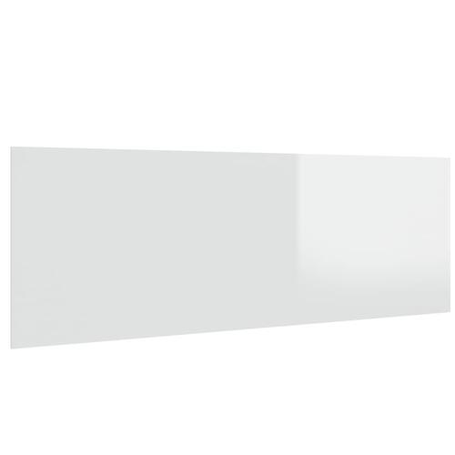 Sengegærde 240x1,5x80 cm konstrueret træ hvid højglans